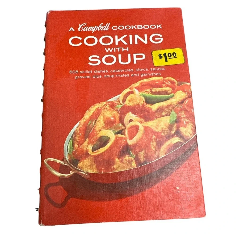 Vintage 1968 Campbell's Cooking With Soup Cookbook 608 Recipes Spiral Bound